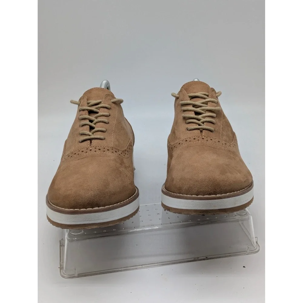 Torrid Lace Up Oxford Shoes Tan Suede Platform Comfort Women's Size 10WW